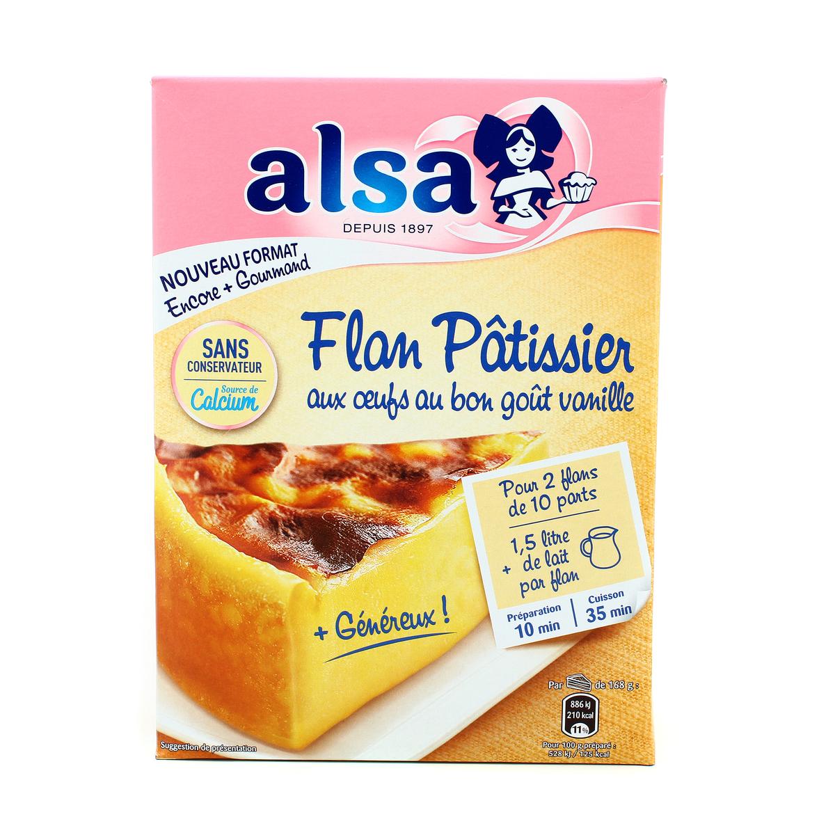 🇫🇷 Classic Thick 'Pâtissier' Flan w/ Eggs Mix (20 Portions) by Alsa, 25.3  oz (720g)