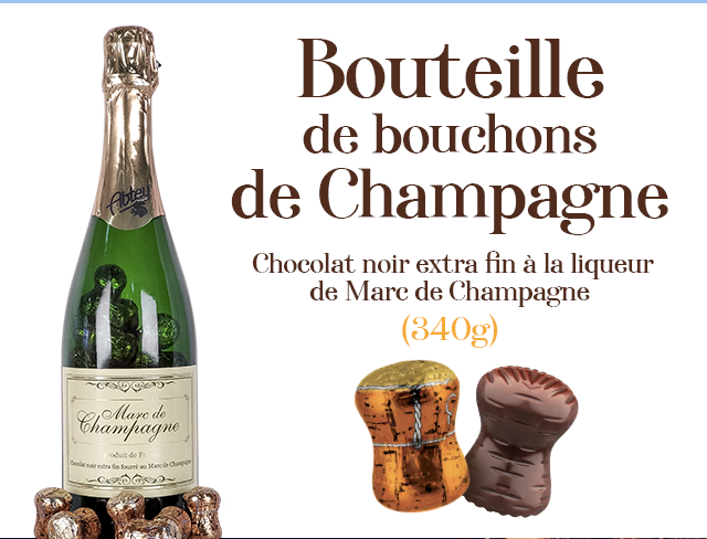 Casier So French à la liqueur de Marc de Champagne (au chocolat noir) -  Chocolaterie Abtey