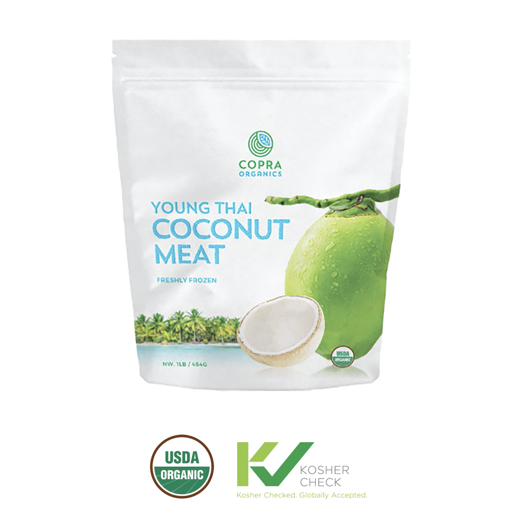 🇹🇭 Organic Young Thai Coconut Meat by Copra, 1 lb (Frozen) ️ FRENCHERY