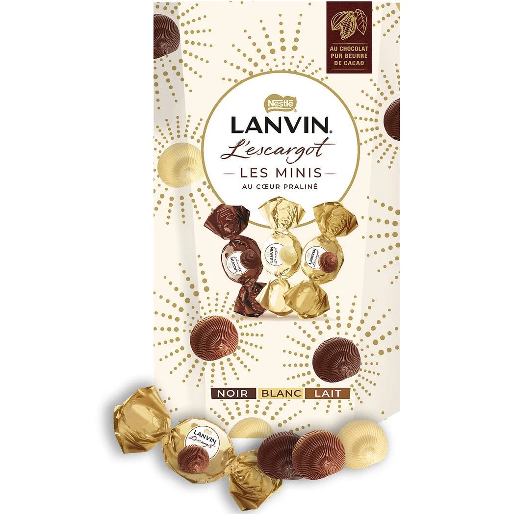 🇫🇷 14 Mini Trio L'Escargot Chocolates by Lanvin, 5.8 oz (164g