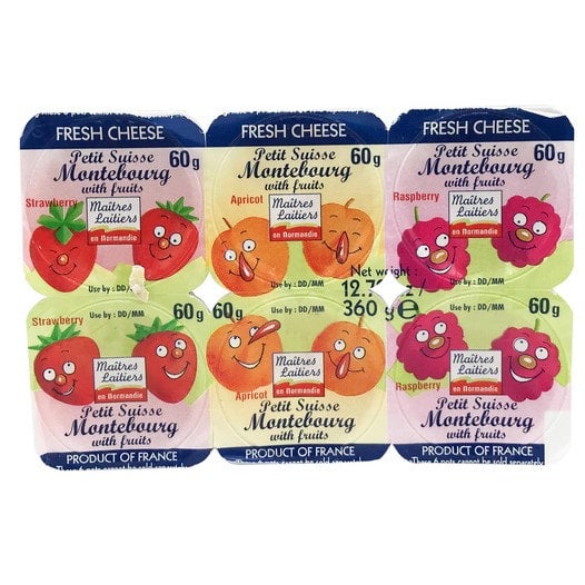 Petit suisse fruit 60gr x6 - Desserts & yaourts - Fromages