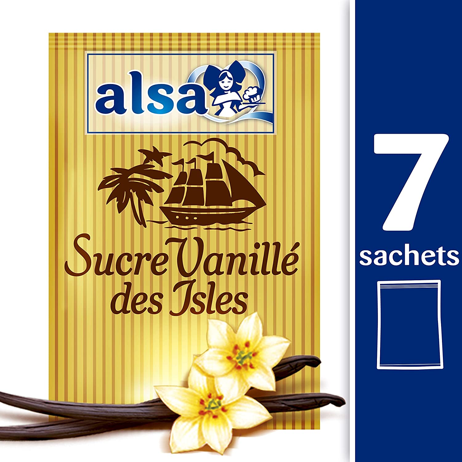 Sucre Vanillé à l'extrait naturel de vanille - Alsa - 7.5 g