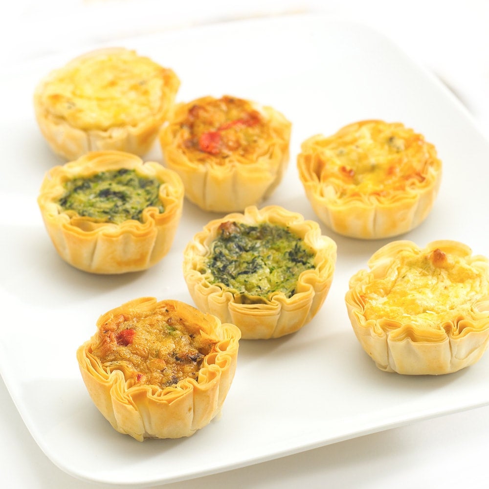 American Bistro Vegetarian Mini Quiche Trio Pastries, 15 mini quiches at Whole  Foods Market